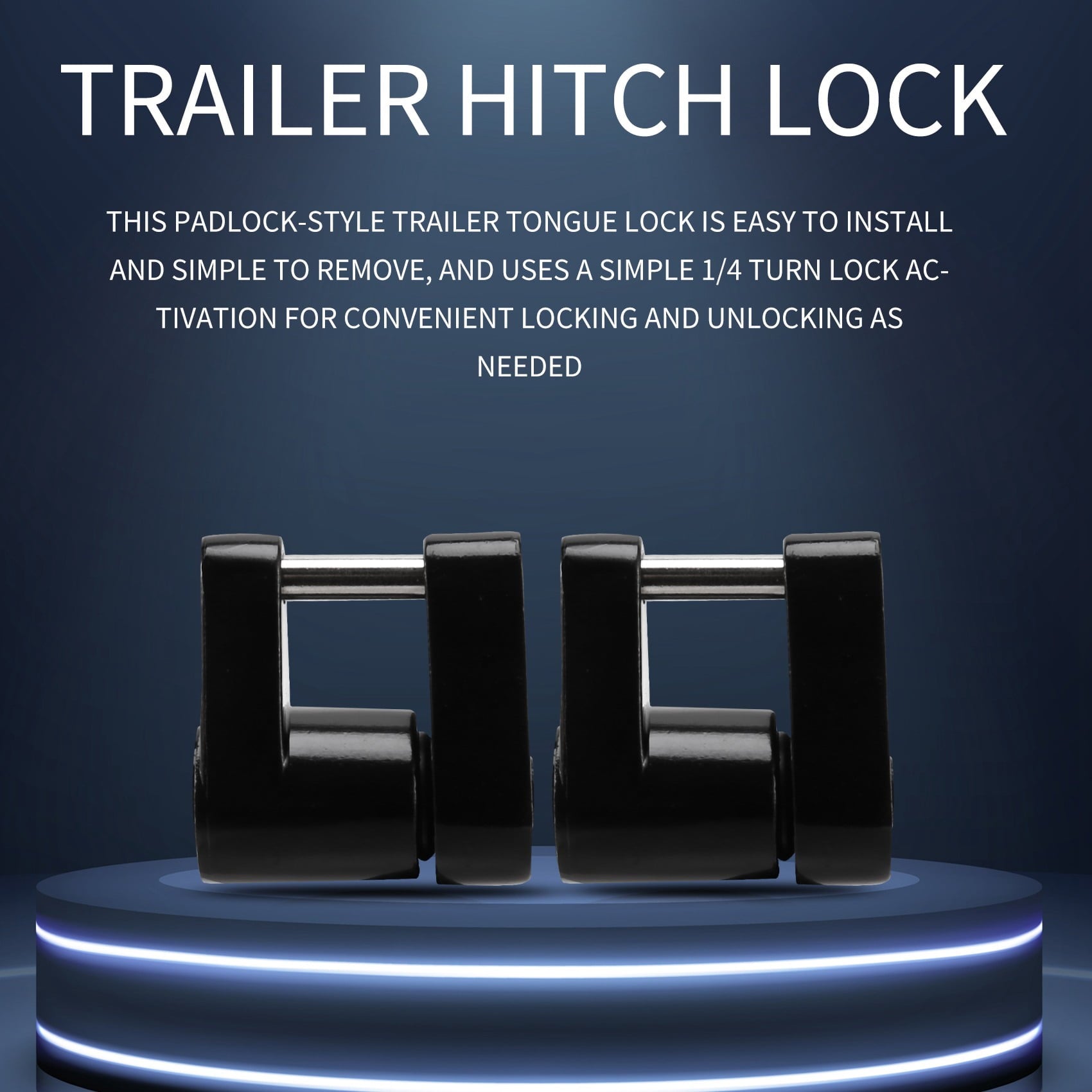 2 Set Trailer Hitch Coupler Lock Trailer Coupler Padlock 1/4 Inch Hitch Pin 3/4 Coupler Span for Truck V1189-LWWAL-20260325-01808