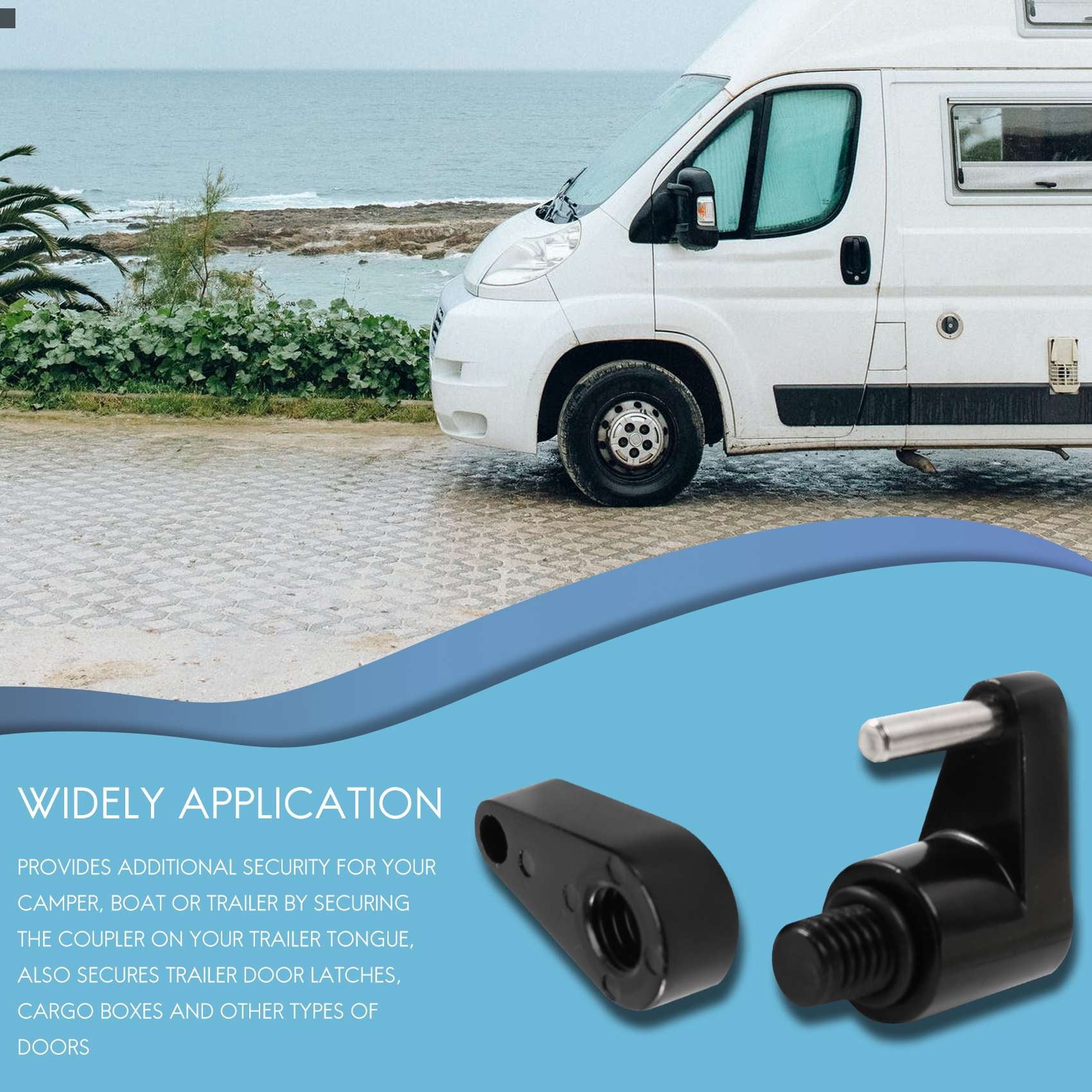 2 Set Trailer Hitch Coupler Lock Trailer Coupler Padlock 1/4 Inch Hitch Pin 3/4 Coupler Span for Truck V1189-LWWAL-20260325-01808