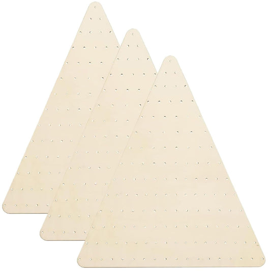 Christmas Decor: Wreath, 3Pcs Wreath Boards Wood Triangular Wreath Frame with Holes Decorative Diy Crafts! V1189-LWWAL-20260325-01832