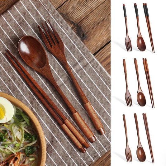 Japanese Natural Chopsticks Wooden Spoon Fork Cutlery Style Set BEST E2B9 V1189-LWWAL-20260325-01833