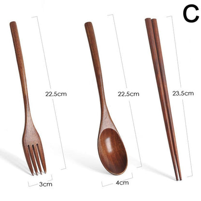 Japanese Natural Chopsticks Wooden Spoon Fork Cutlery Style Set BEST E2B9 V1189-LWWAL-20260325-01833
