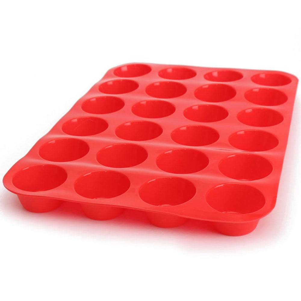 aoksee Kitchen Utensils 24 Cavity Mini Muffin Silicone Soap Cookies Cupcake Bakeware Pan Tray Mould Gift on V1189-LWWAL-20260325-01838