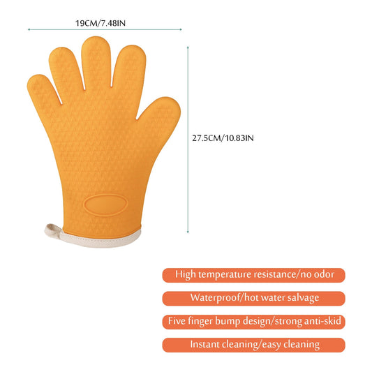 JWDX Silicone Smoker Oven Gloves -Extreme Heat Resistant Bbq Gloves -Handle Hot Food Right on Your Grill V1189-LWWAL-20260325-01841