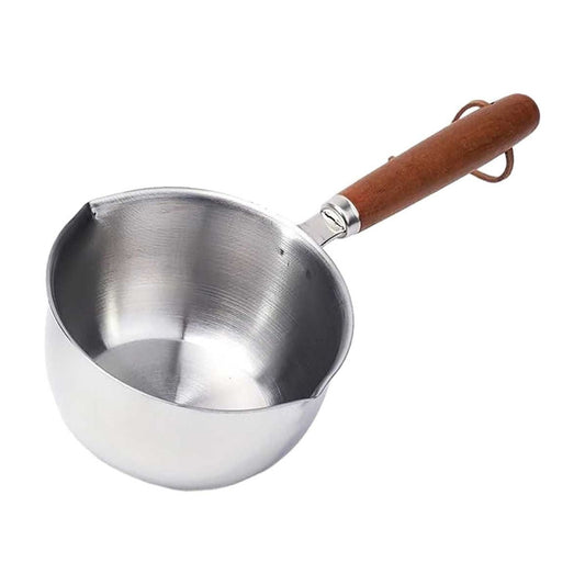 JWDX Cooking Utensils Clearance, Stainless Hot Oil Pot with Wooden Handle New Oil Pot Container for Kitchen V1189-LWWAL-20260325-01872