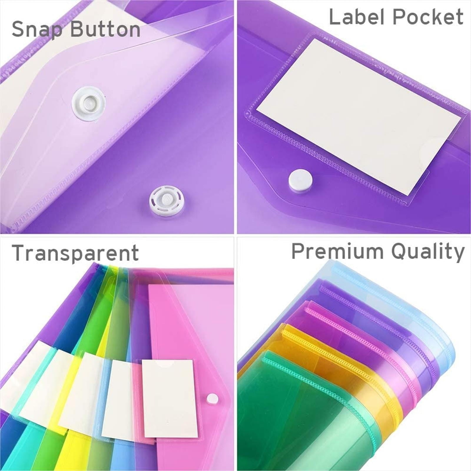Zip Pencil 2 Pack Plastic Envelopes Poly Envelopes Sooez Clear Document Folders Us Letter A4 Size Newyear V1189-LWWAL-20260325-01880