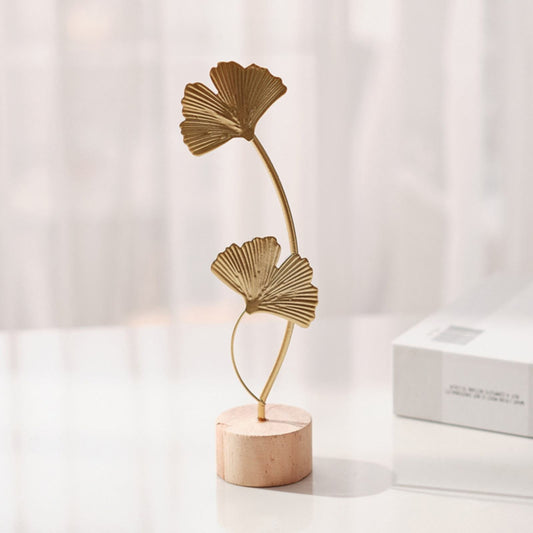Leaf Decor Metal Golden Leaf Ornaments and Base Modern Simple Gold Leaf Table Sculpture for Living Room V1189-LWWAL-20260325-01886