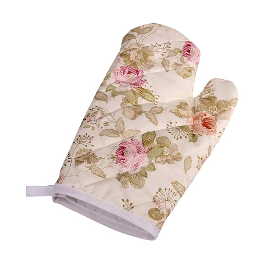 JWDX Oven Mitts Clearance, Oven Oven Heat Oven Glove Polyester Floral Printed Pot Holder Microwave Glove V1189-LWWAL-20260325-01919