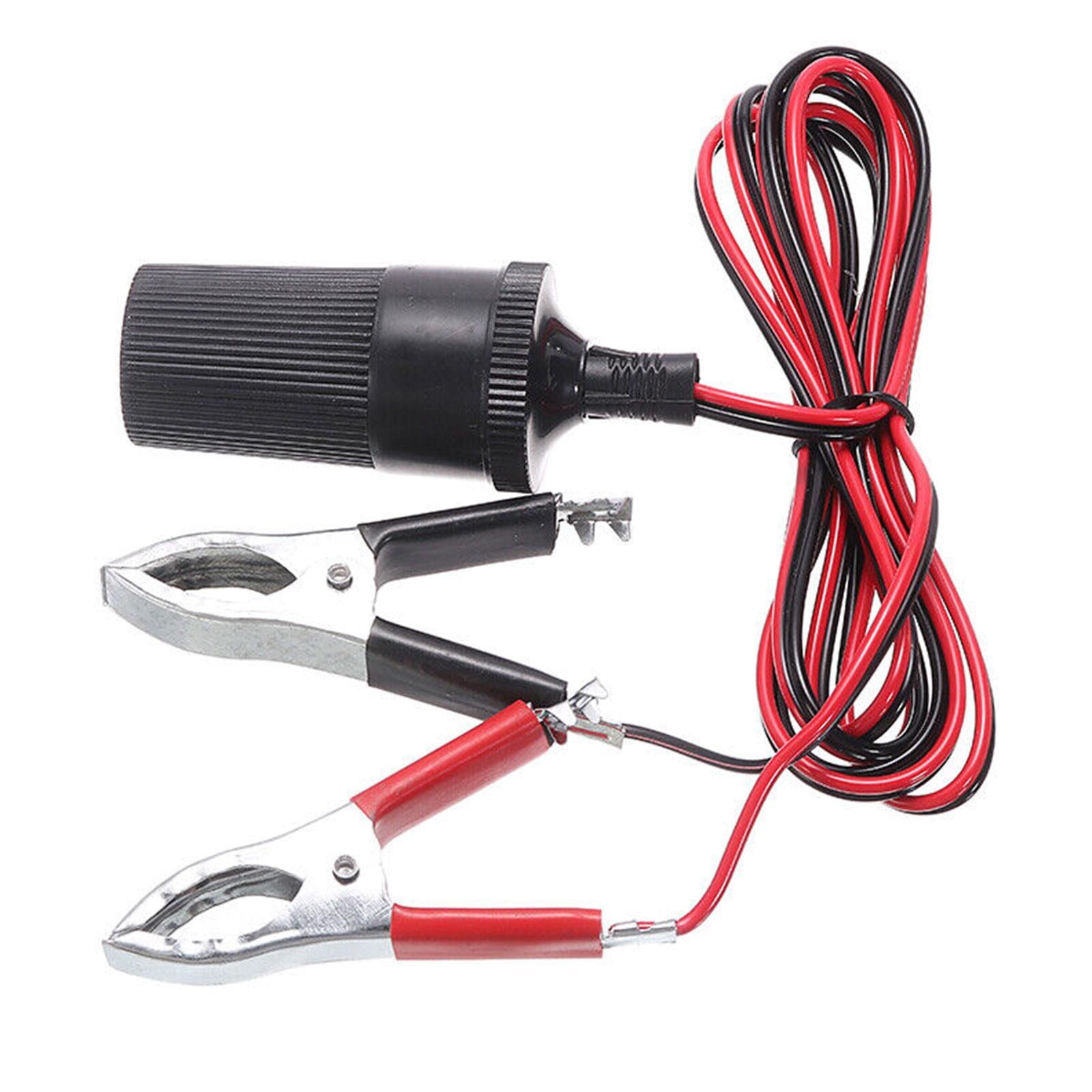 12V Battery Clip To Car Cigarette Lighter Female Socket Clamp Adapter Cable H6N5 V1189-LWWAL-20260325-01927