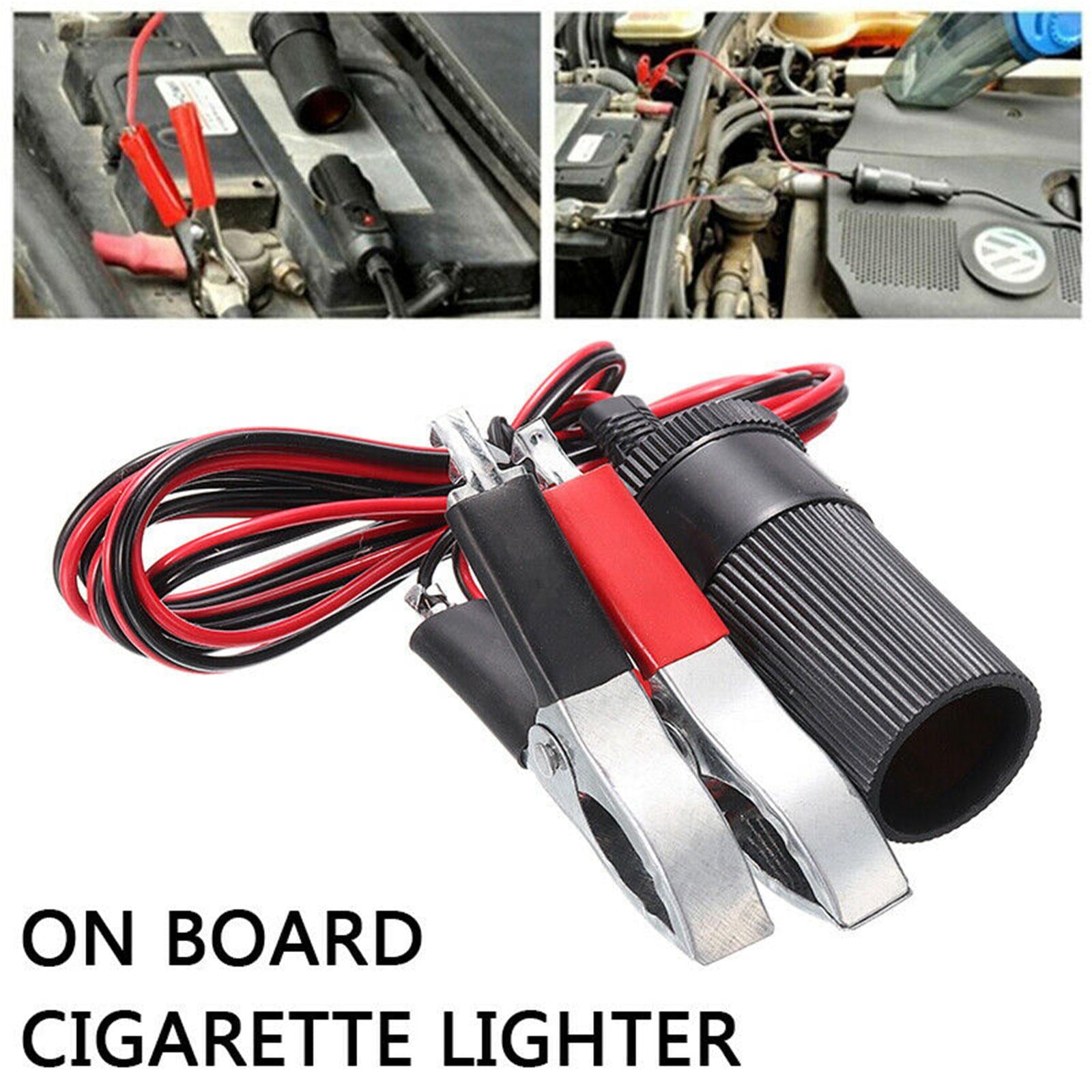12V Battery Clip To Car Cigarette Lighter Female Socket Clamp Adapter Cable H6N5 V1189-LWWAL-20260325-01927