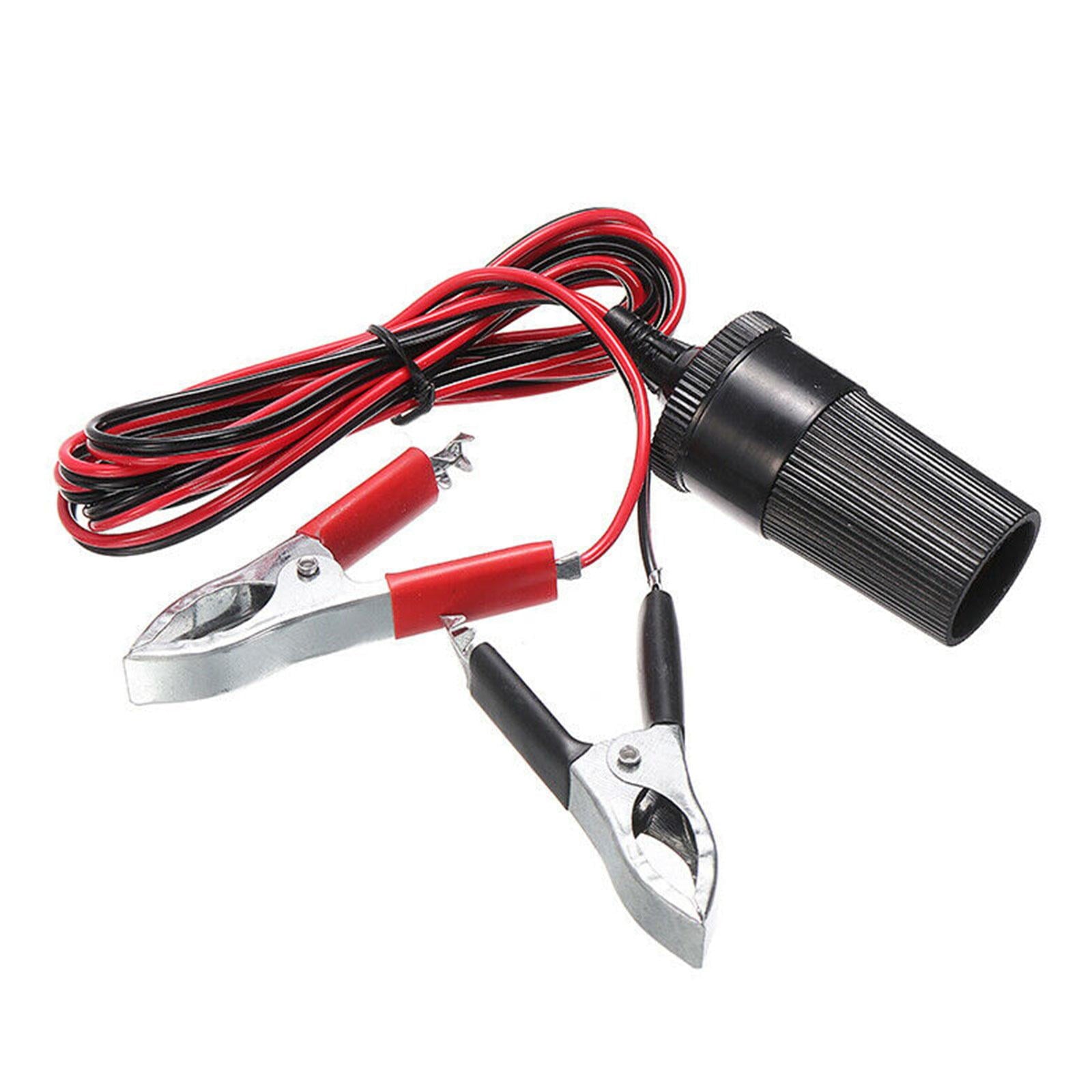 12V Battery Clip To Car Cigarette Lighter Female Socket Clamp Adapter Cable H6N5 V1189-LWWAL-20260325-01927