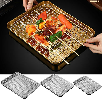 JWDX Baking Trays and Trays Clearance, 1 Set Stainless Stel Bakeware Rectangular Tray Food Storage Tray App V1189-LWWAL-20260325-01941