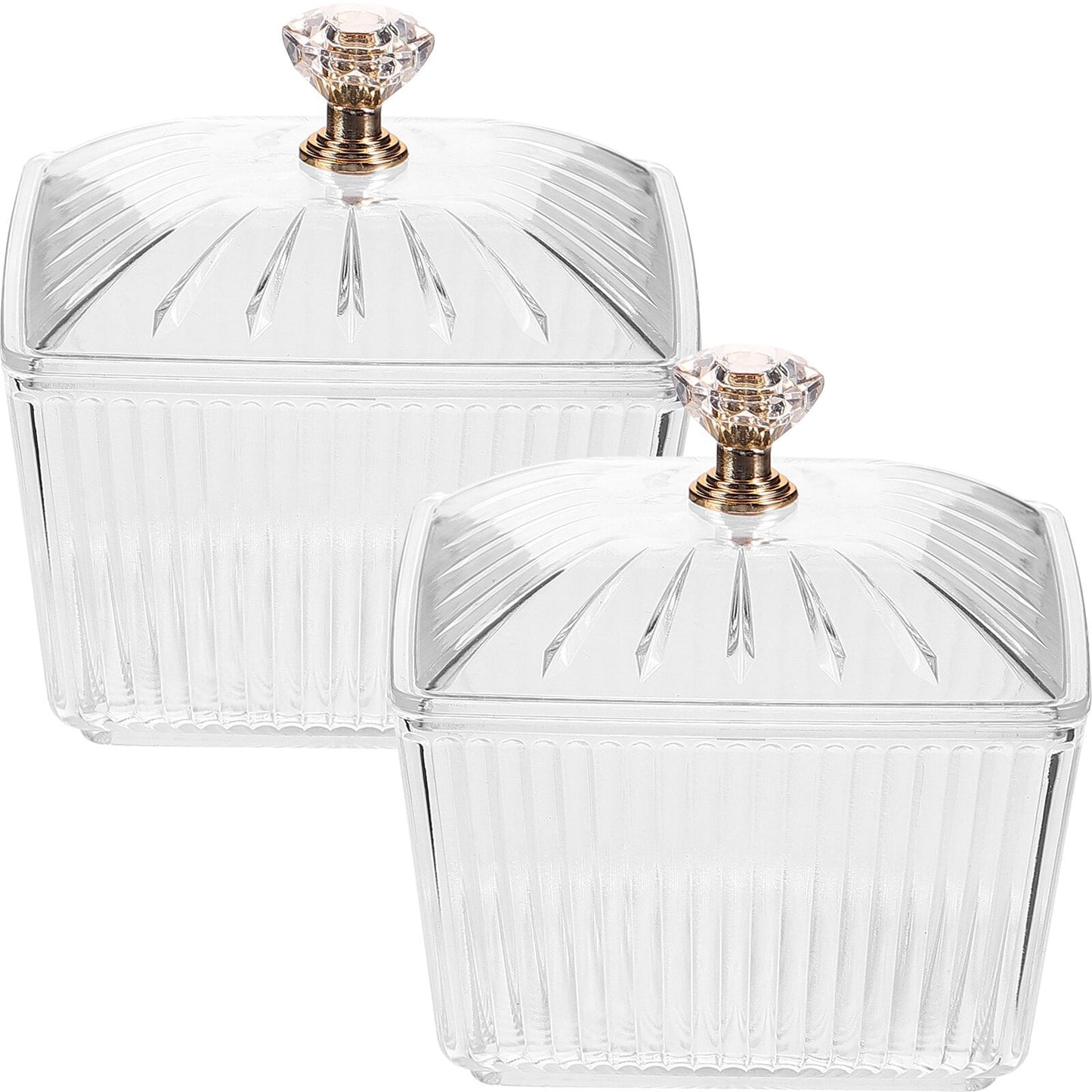JWDX Food Storage Clearance, 2Pcs Sweets Jars Candy Jar Sugar Snacks Bowl Cookie Container Buffet Storage V1189-LWWAL-20260325-01992