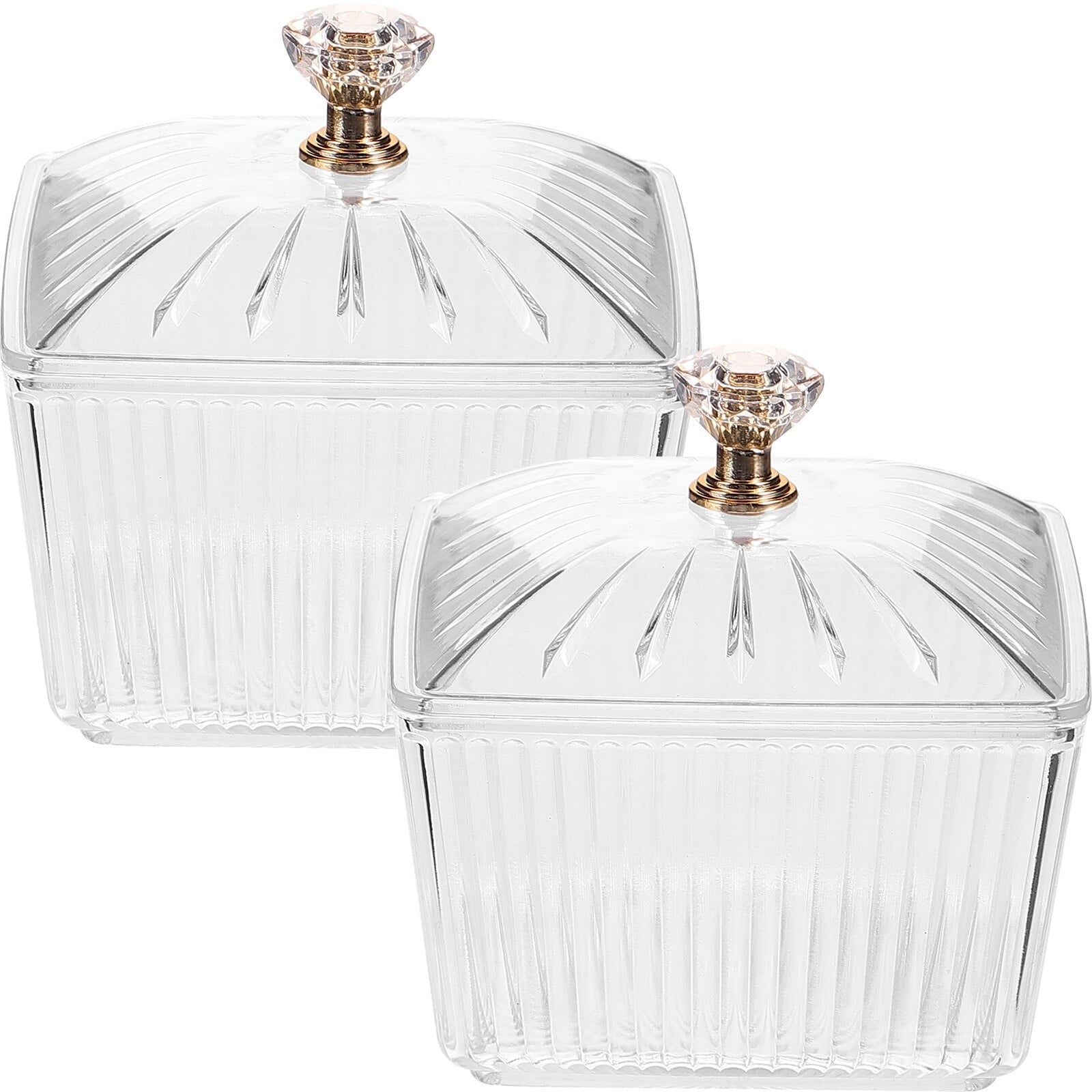 JWDX Food Storage Clearance, 2Pcs Sweets Jars Candy Jar Sugar Snacks Bowl Cookie Container Buffet Storage V1189-LWWAL-20260325-01992