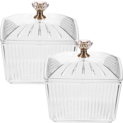 JWDX Food Storage Clearance, 2Pcs Sweets Jars Candy Jar Sugar Snacks Bowl Cookie Container Buffet Storage V1189-LWWAL-20260325-01992