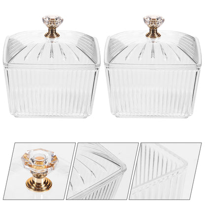 JWDX Food Storage Clearance, 2Pcs Sweets Jars Candy Jar Sugar Snacks Bowl Cookie Container Buffet Storage V1189-LWWAL-20260325-01992