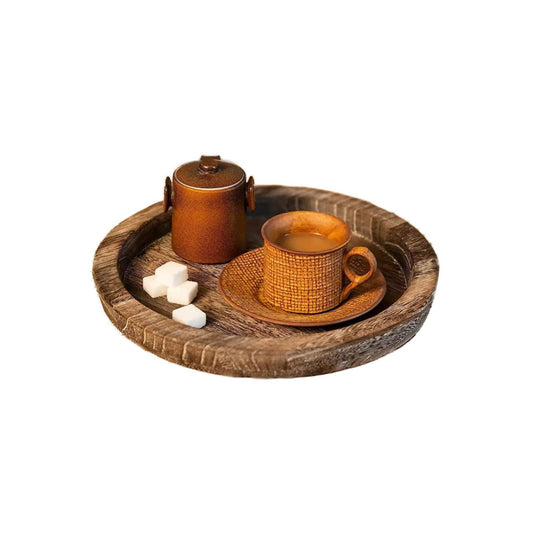 JWDX Baking Trays and Trays Clearance, Rustic Wooden Tray Candle Holder Plate Pillar Candle Tray Wood for V1189-LWWAL-20260325-02008
