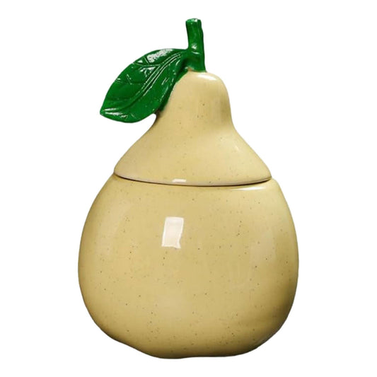 JWDX Glass and Bottle Clearance, Ceramic Pear Shaped Tea Canister with Lid Decorative Jar for Kitchen V1189-LWWAL-20260325-02025