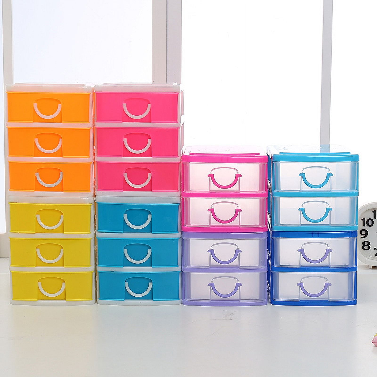 JWDX Rack Clearance, Mini Desktop Drawer Multi Layer Plastic Drawer Storage Box Cosmetic Storage Container V1189-LWWAL-20260325-02028