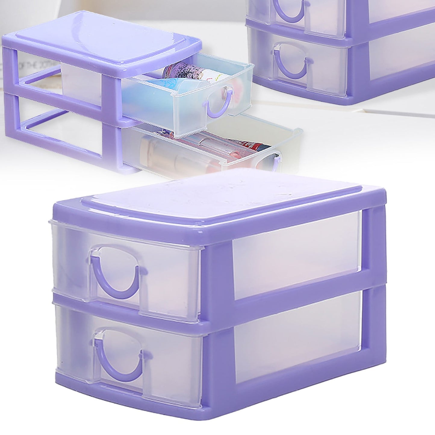 JWDX Rack Clearance, Mini Desktop Drawer Multi Layer Plastic Drawer Storage Box Cosmetic Storage Container V1189-LWWAL-20260325-02028