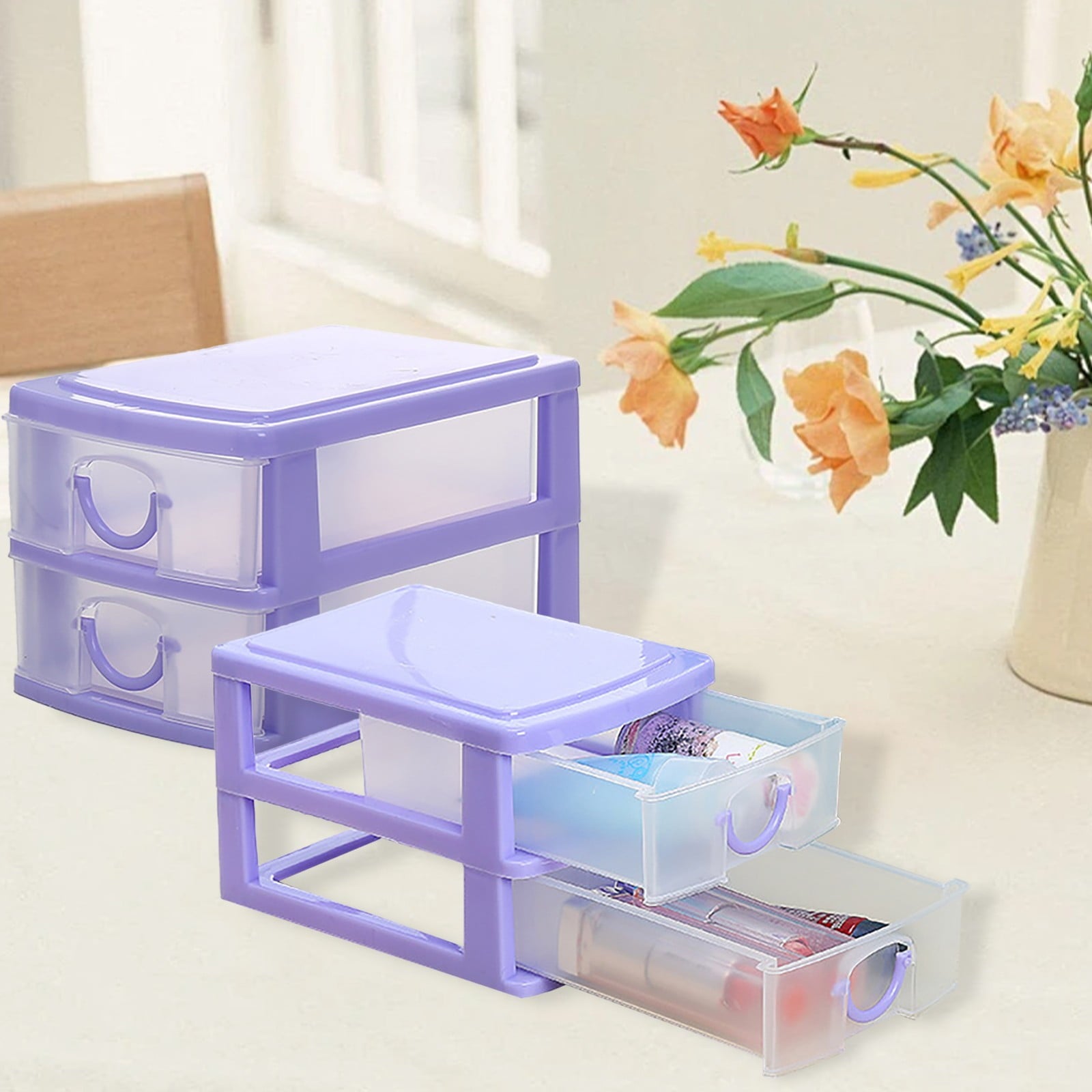 JWDX Rack Clearance, Mini Desktop Drawer Multi Layer Plastic Drawer Storage Box Cosmetic Storage Container V1189-LWWAL-20260325-02028