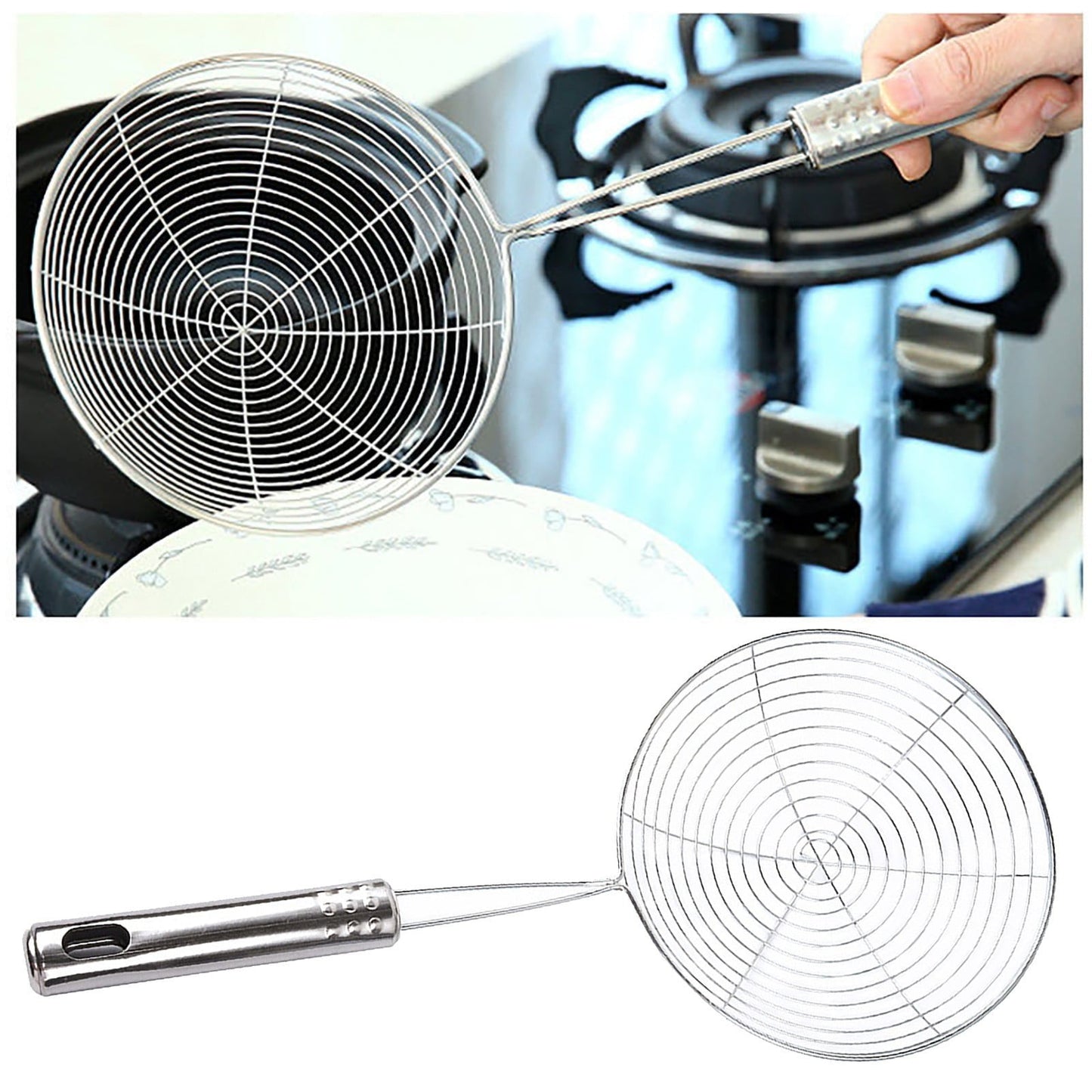 JWDX Strainers Clearance, Stainless Strainer for Cooking and Frying Kitchen Utensils Wire Strainer Pasta V1189-LWWAL-20260325-02029