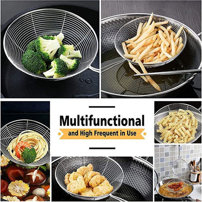 JWDX Strainers Clearance, Stainless Strainer for Cooking and Frying Kitchen Utensils Wire Strainer Pasta V1189-LWWAL-20260325-02029