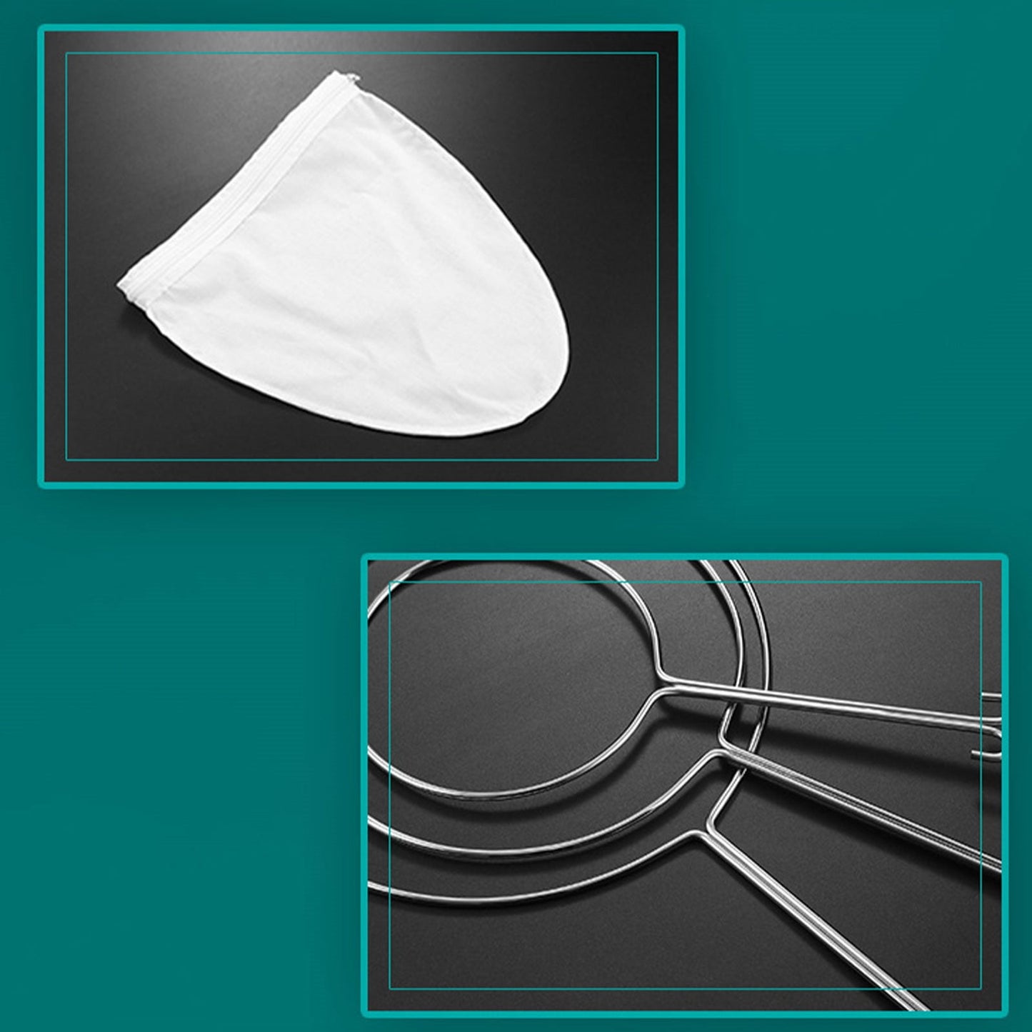 JWDX Strainers Clearance, 1Reusable Coffee Powder Tea Mesh Filter Bag with Stainless Handle Cotton Cloth V1189-LWWAL-20260325-02041