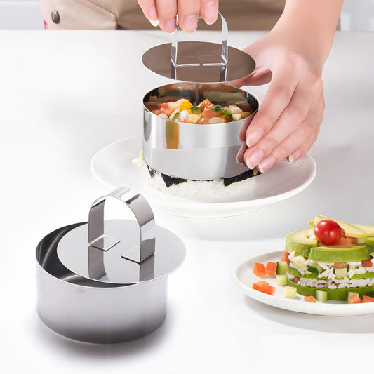 JWDX Cooking Utensils Clearance, 4 Pcs Round Ring for Cooking Stainless 3 Inch Food with 1 Pusher for Cake V1189-LWWAL-20260325-02054