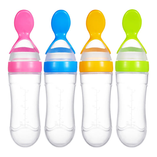 JWDX Glass and Bottle Clearance, Baby Food Feeder 4 Pack Silicone Baby Food Dispensing Spoon Wajiayon 3 Oz V1189-LWWAL-20260325-02061