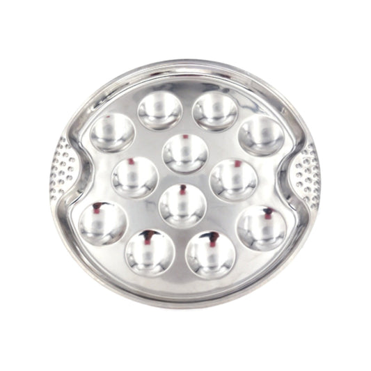 JWDX Baking Trays and Trays Clearance, Stainless Escargot Plates with 12 Compartment Holes Escargot Baking V1189-LWWAL-20260325-02062