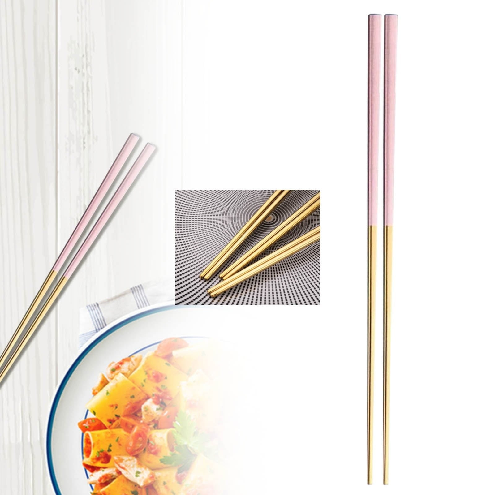 JWDX Tableware Clearance, 1 Pairs Stainless Chopsticks Reusable Dishwasher Noodles Chopsticks Eating Cooking V1189-LWWAL-20260325-02064