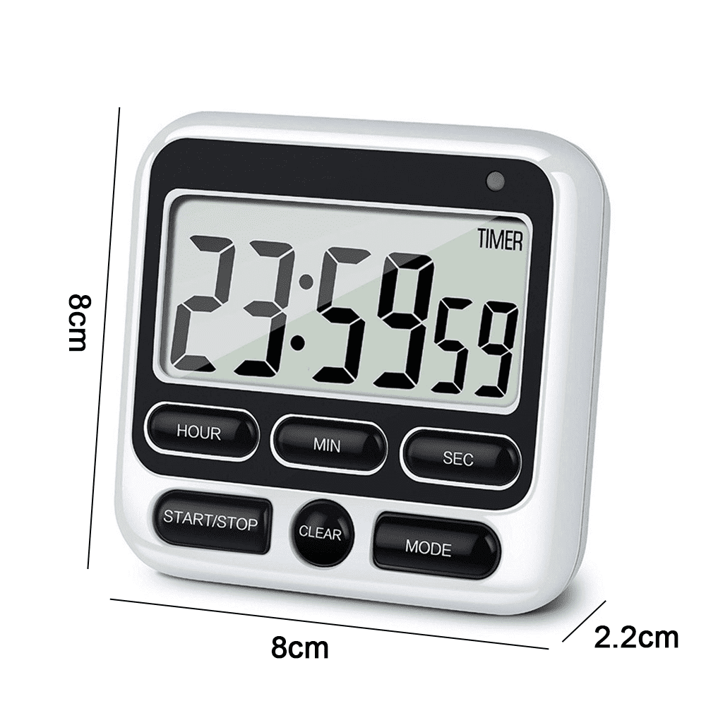 Digital Countdown Kitchen Timer -Count Up Down Magnetic Timer Clock for Cooking Baking Gym Students Black V1189-LWWAL-20260325-02099
