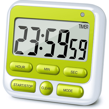 Digital Countdown Kitchen Timer -Count Up Down Magnetic Timer Clock for Cooking Baking Gym Students Green V1189-LWWAL-20260325-02101