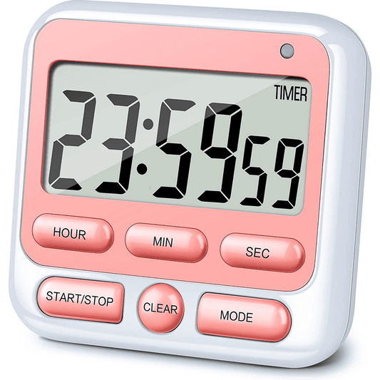 Digital Countdown Kitchen Timer -Count Up Down Magnetic Timer Clock for Cooking Baking Gym Students Pink V1189-LWWAL-20260325-02102