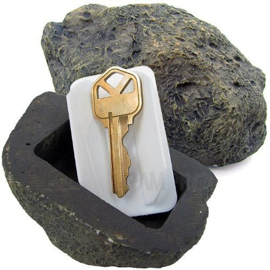 Hide-a-Spare-Key Fake Rock - Looks & Feels like Real Stone - Safe for Outdoor Garden or Yard, Geocaching (1) V1189-LWWAL-20260325-02107