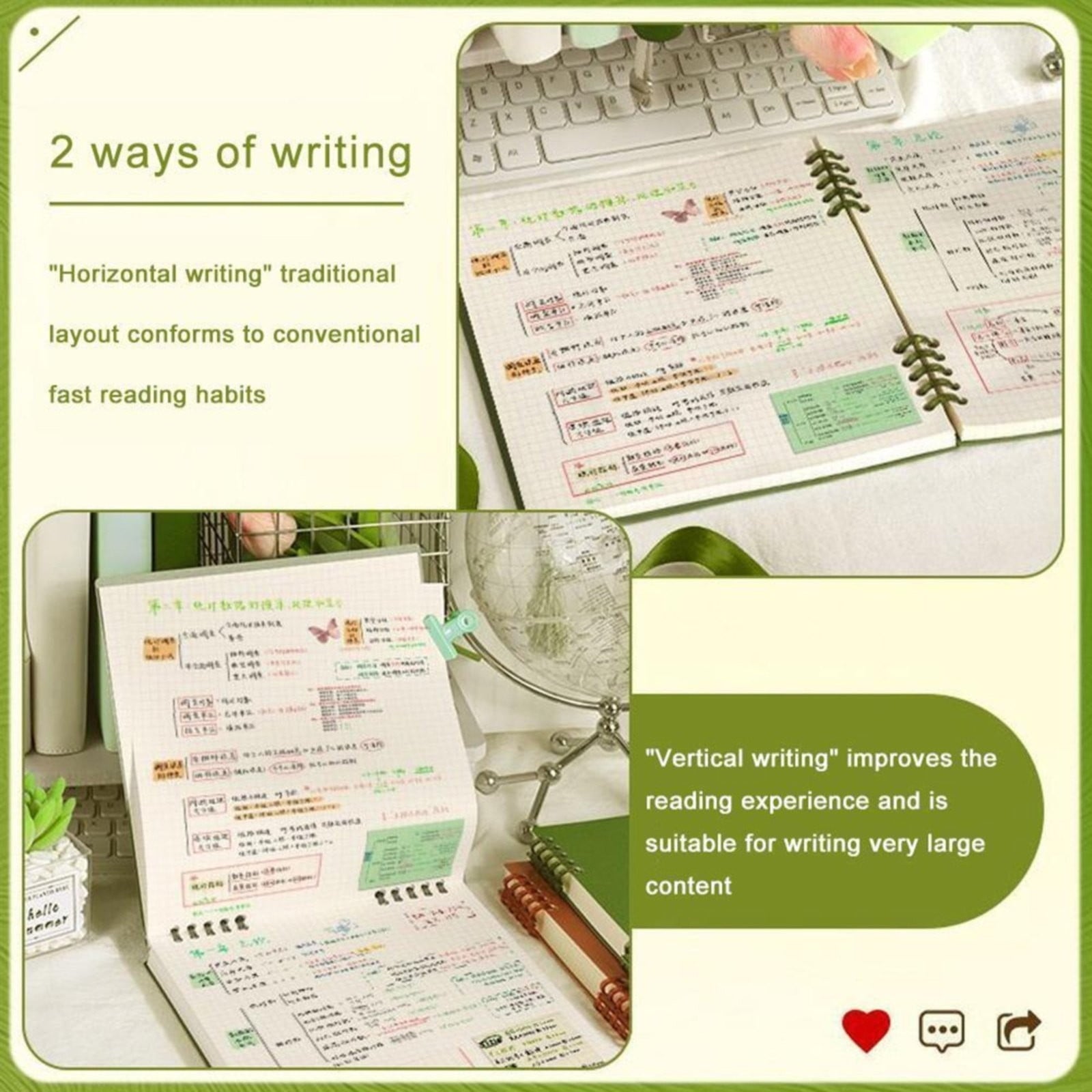 Yxwen Journal Notebook Memo Notebook Notepads Grids Notebook Writing Notebook for Sketching Scribbling, V1189-LWWAL-20260325-02123