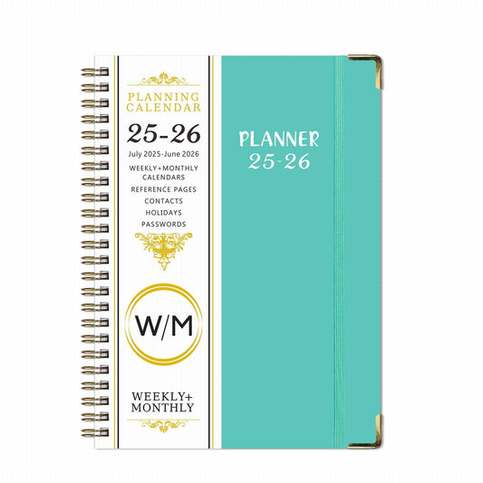 Summer Deal! Yxwen 25.7-26.6 Years English Notepad A5 2025.7 to 2026.6 Planner - Weekly & Monthly Planner V1189-LWWAL-20260325-02125