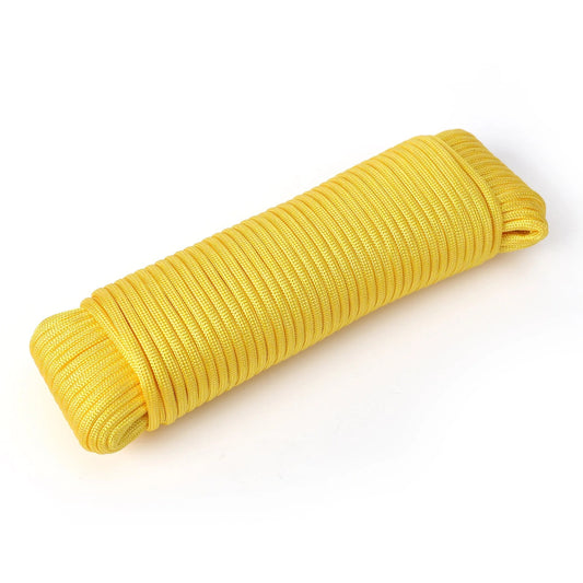 Jwdx Safety Rope*1 100 Foot 550Lbs Paracord Polyester Yellow Model 2156 Strong All Purpose Utility Rope - V1189-LWWAL-20260325-02132