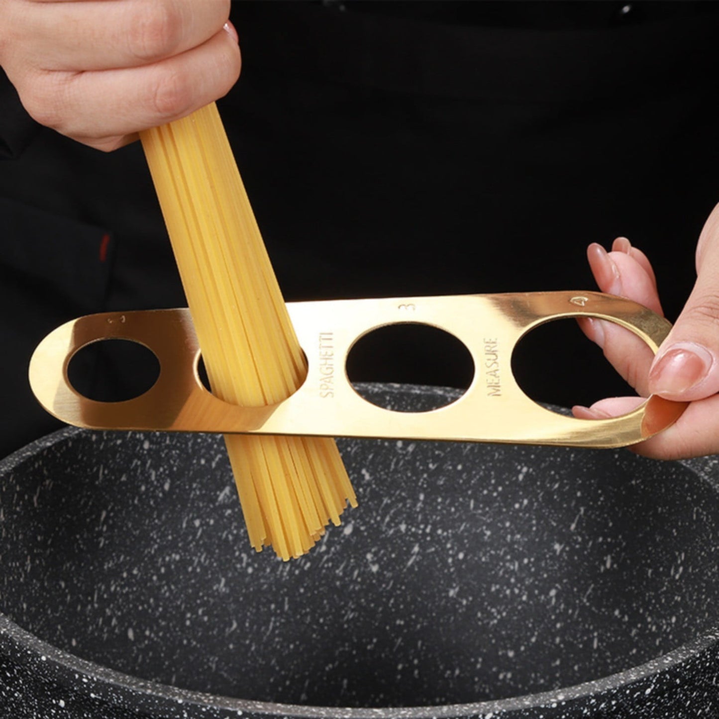 Spaghetti Measuring Ruler Rose Gold JWDX, 1*Spaghetti Measuring Ruler Stainless Spaghetti Measurer Tool Quick V1189-LWWAL-20260325-02160