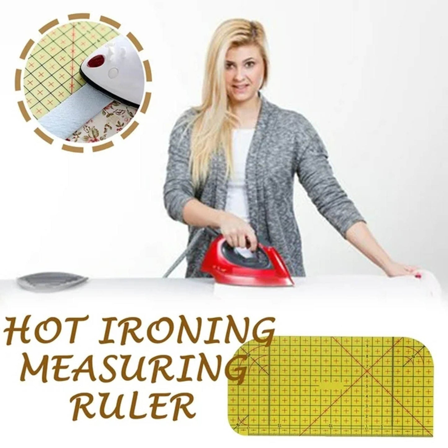 Ironing Ruler JWDX, 1*Ironing Ruler Hot Ironing Ruler Hot Ironing Measuring Ruler Patchwork Tools for V1189-LWWAL-20260325-02165