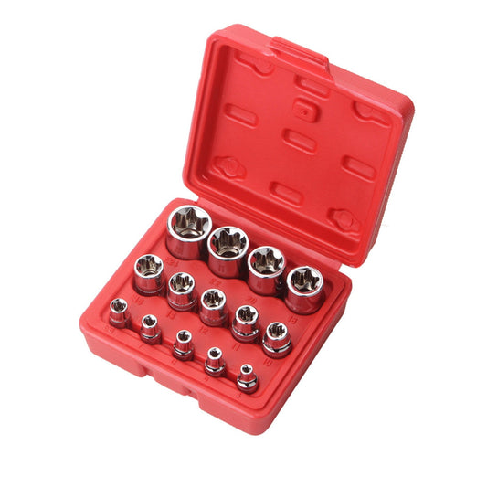 14-Piece Set E-Type 6-Flower Socket Head JWDX, 1x14-Piece Set E-Type 6-Flower Socket Head 14 Pieces Female E V1189-LWWAL-20260325-02168