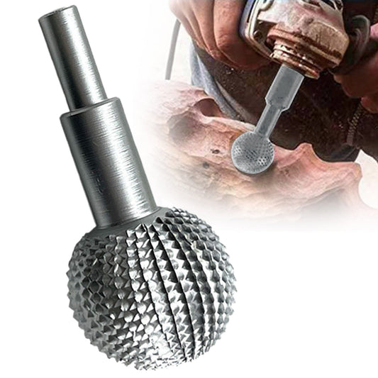 JWDX, 1 Grinding Head Woodworking Sphere Burr File Wood Carving Spherical Polishing Grinding for Head Cutter V1189-LWWAL-20260325-02194