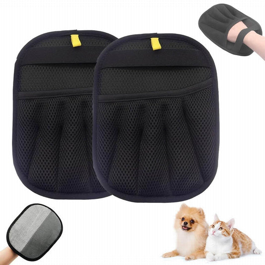 Pet Hair Removal Gloves JWDX, 1 Glove*2 Pet Hair Removal Glove Double Reusable Pet Hair Remover Electrostatic V1189-LWWAL-20260325-02198