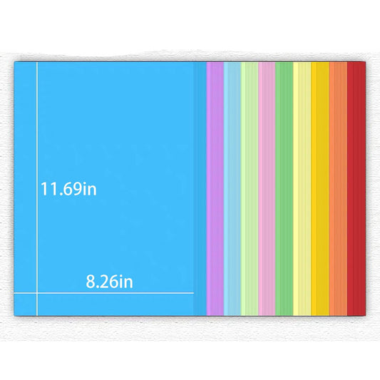 Colorful 10 Colors A4 Copy Paper Printing Paper 100Pc Paper 100 Pieces Copy Paper No Odor Diy Side Use V1189-LWWAL-20260325-02213