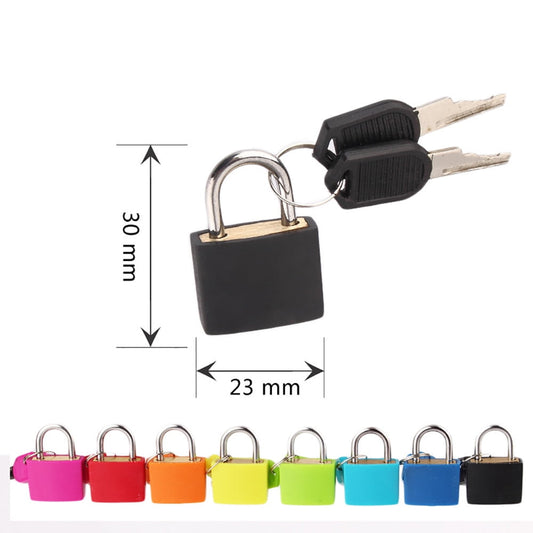 22Mm Color Plastic Padlock D 1 Lock, 2 Keys Small Mini Strong Steel Padlock Travel Suitcase Diary Lock With 2 V1189-LWWAL-20260325-02222