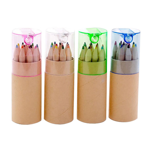 Mini Colored Pencil Tube 12 Colors (Random Color Delivery) Jwdx Pen Fun Adults kids Painting Coloring Book V1189-LWWAL-20260325-02233