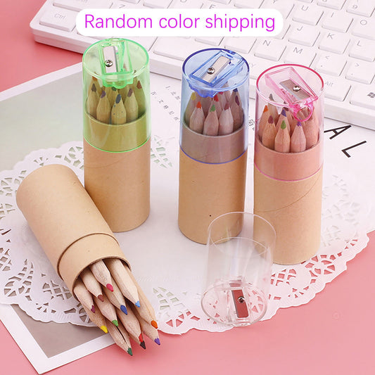 Mini Colored Pencil Tube 12 Colors (Random Color Delivery) Jwdx Pen Fun Adults kids Painting Coloring Book V1189-LWWAL-20260325-02233