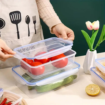 Grrvtrz ,Kitchen Refrigerator Rectangular Food Container Microwave Heat Plastic Lunch Box Food Lunch Box V1189-LWWAL-20260325-02269