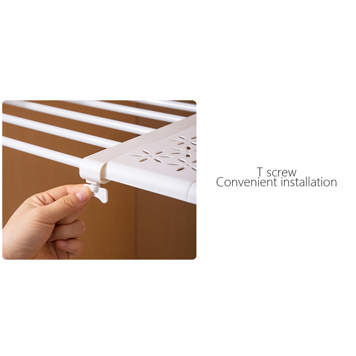 Grrvtrz ,Closet Organizer Shelf Adjustable Wardrobe Divider Multi-Tier Shelf Divider Space- Closet V1189-LWWAL-20260325-02270