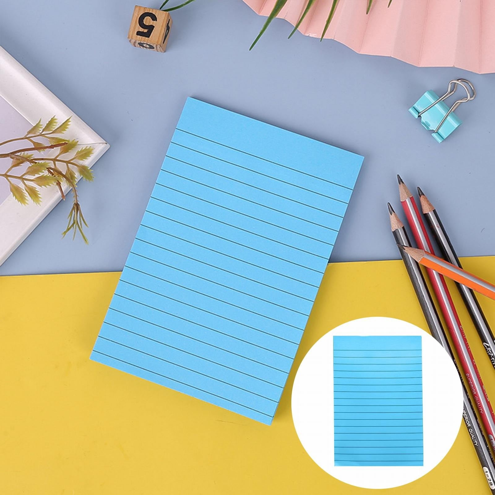 JWDX Hot Clearance! 1 Pads Lined Sticky Notes 4x6 Sticky Notes with Lines Self Stick Note Pads 8 Bright Multi V1189-LWWAL-20260325-02277